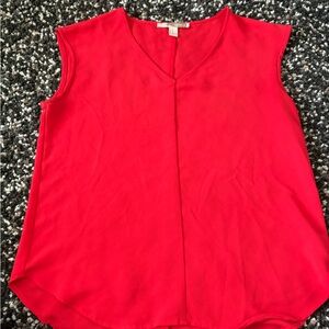 Women's Red Sleeveless Top